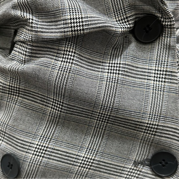113 ZARA |Turkey EUC Plaid Light Gray Mini Blazer Dress (size XS) Elegant Trendy - Picture 8 of 14